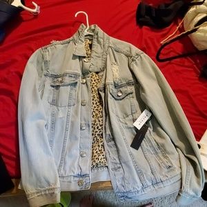 Men's destroyed Jean jacket